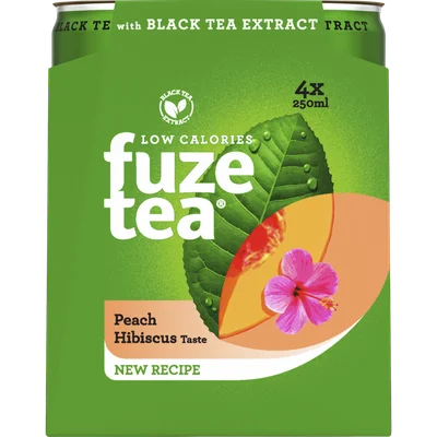 Fuze tea Ice tea perzik hibiscus 4x25 cl