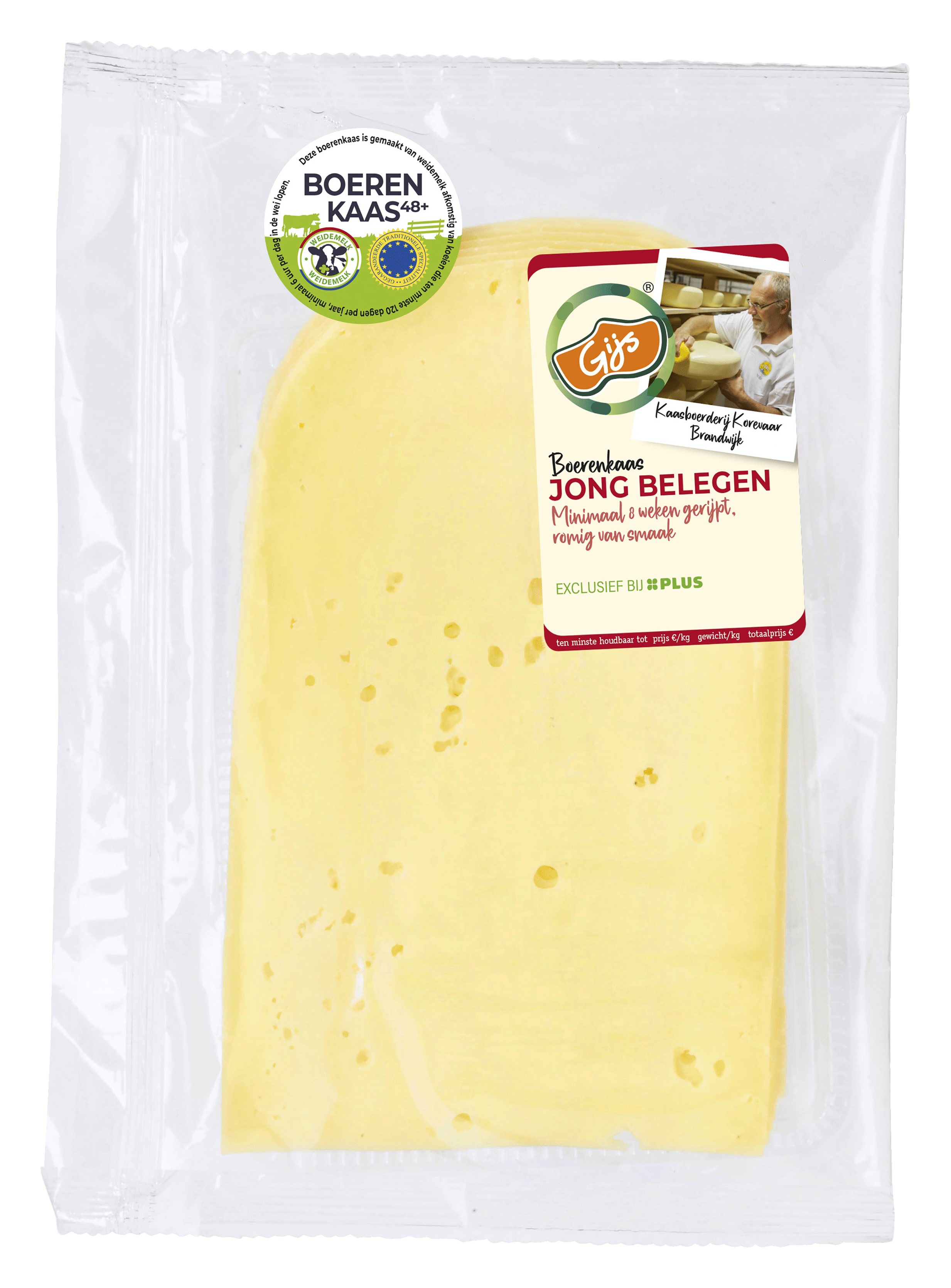 GIJS Boerenkaas jong belegen 48+ plakken