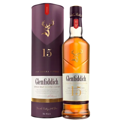 Glenfiddich 15 years old Solera Reserve Doos 700 ml