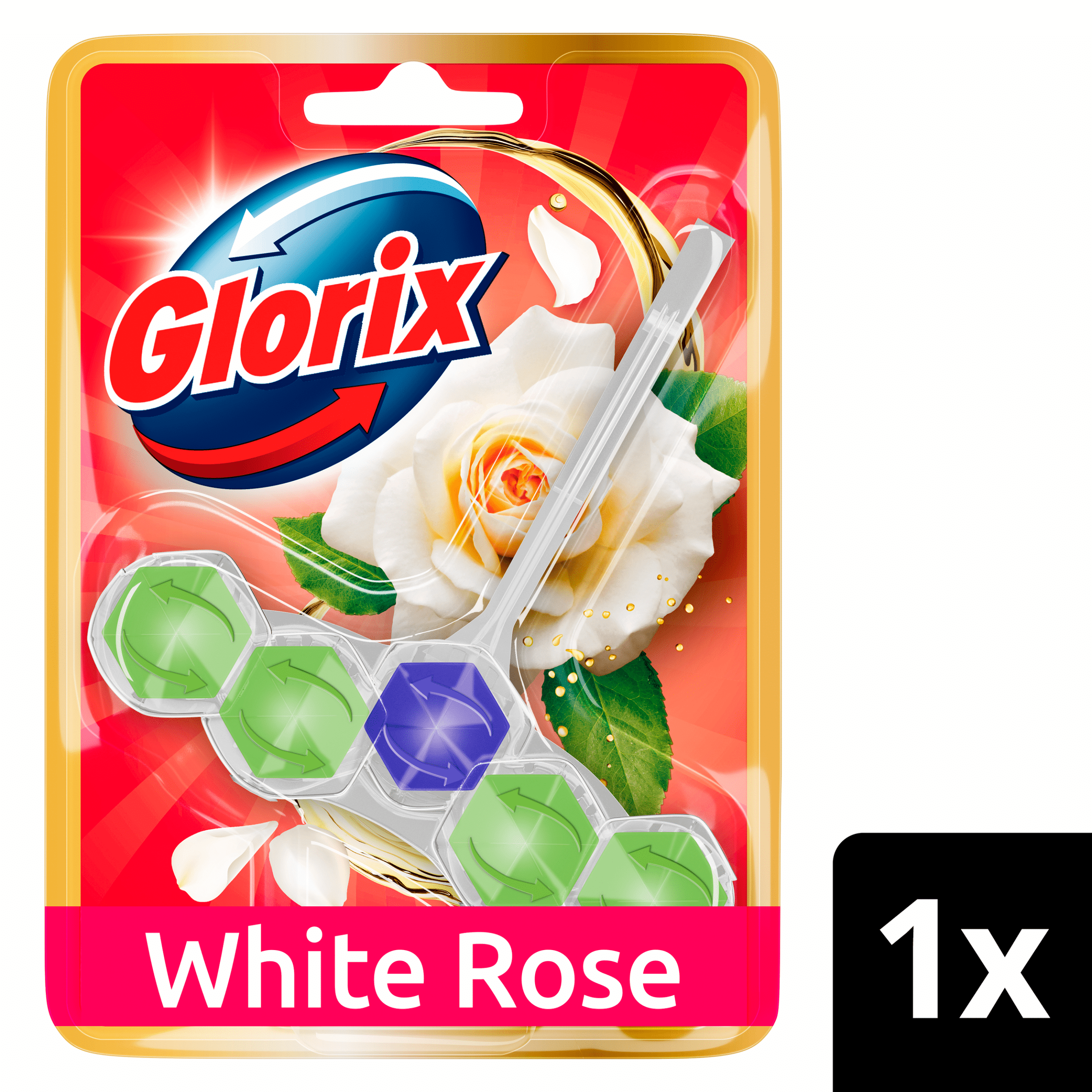Glorix Toiletblok aroma lux white roses Pak 1 st