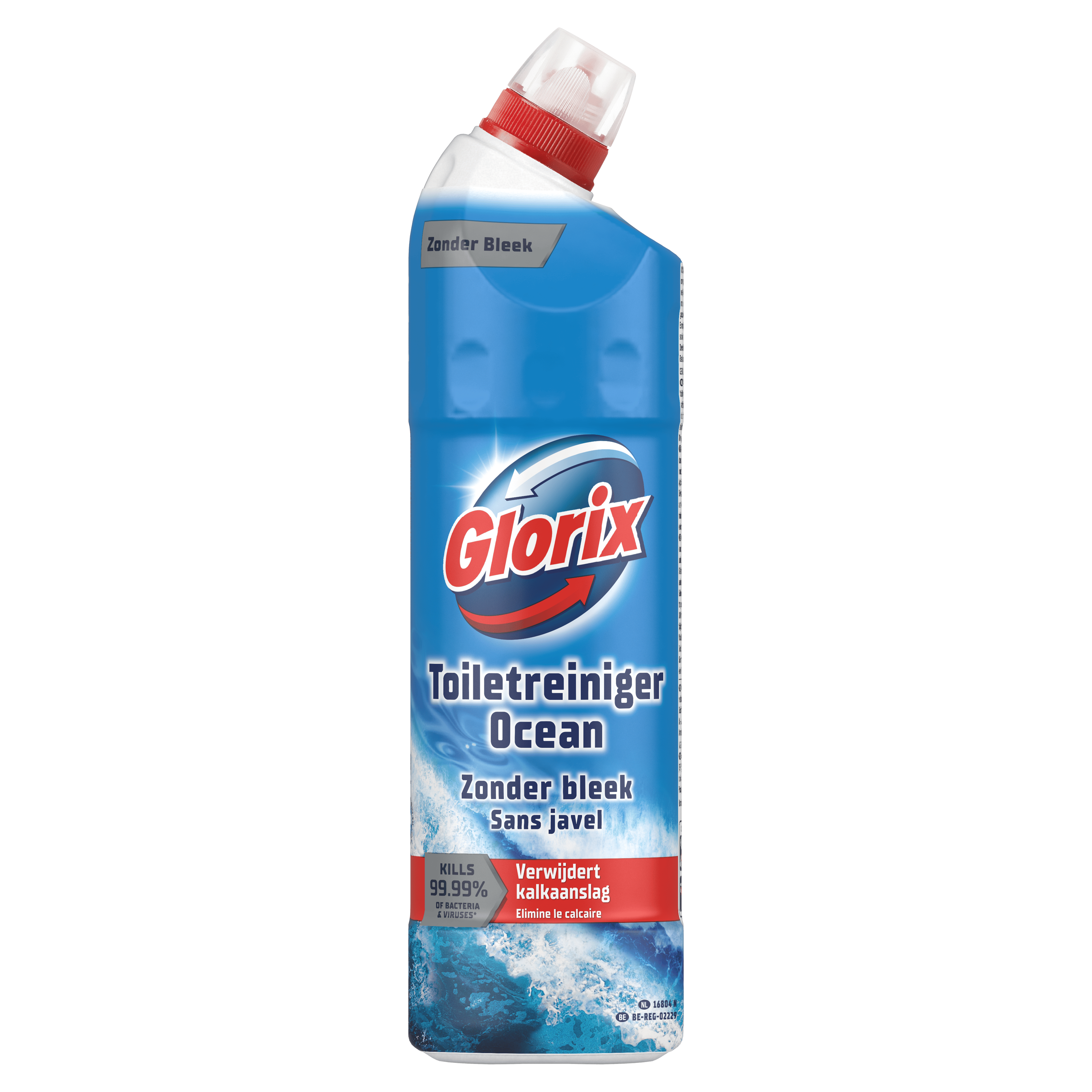 Glorix wc gel zonder bleek ocean Fles 750 ml