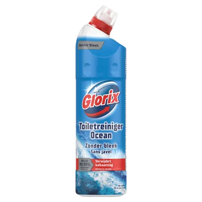 Glorix wc gel zonder bleek ocean Fles 750 ml