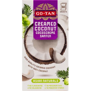 Go-Tan Creamed Coconut Cocoscreme Santen 3 x 50 g