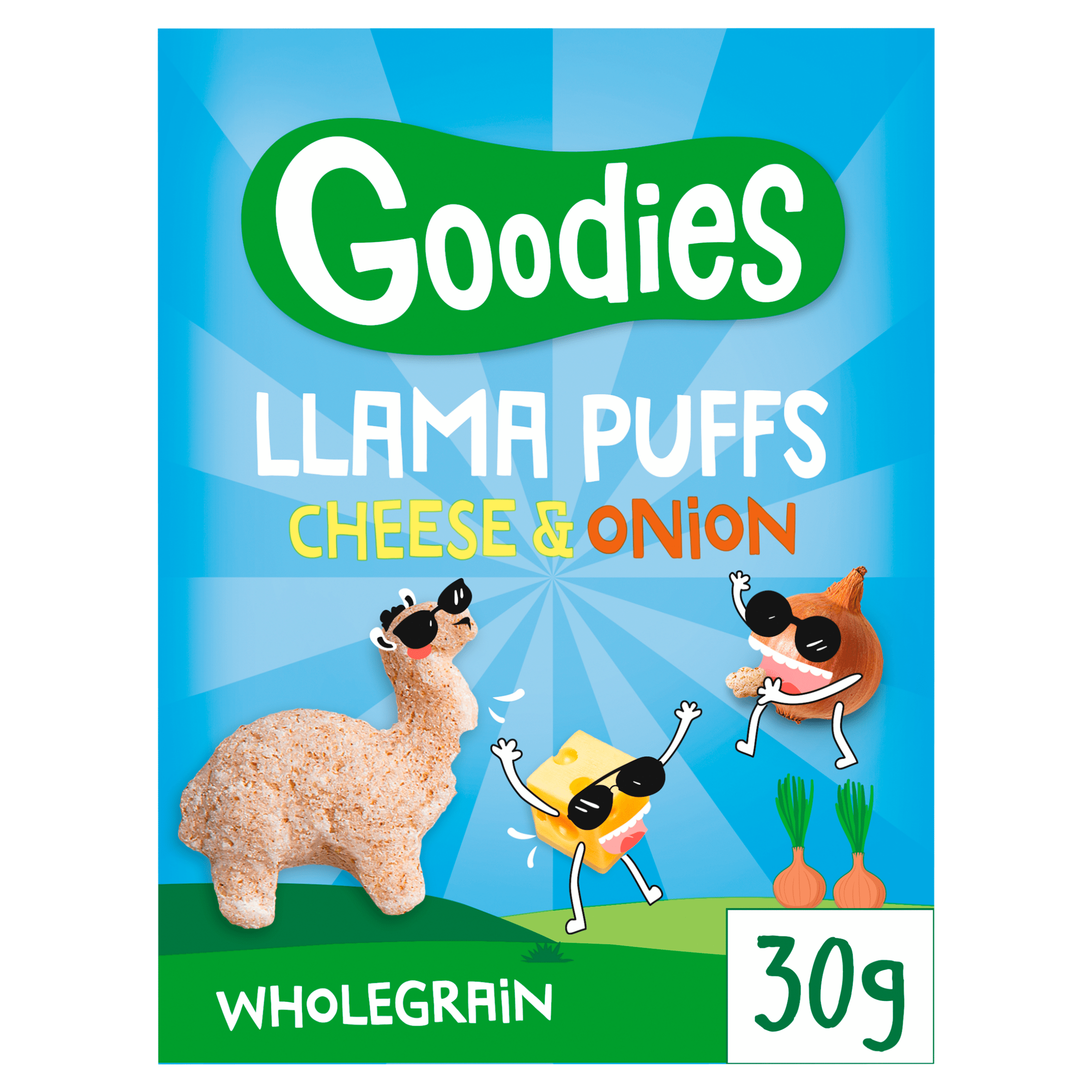 Goodies Lama Puffs cheese &amp; onion Zak 30 g