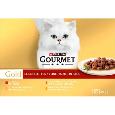 Gourmet Gold fijne hapjes met rund kalkoen zalm