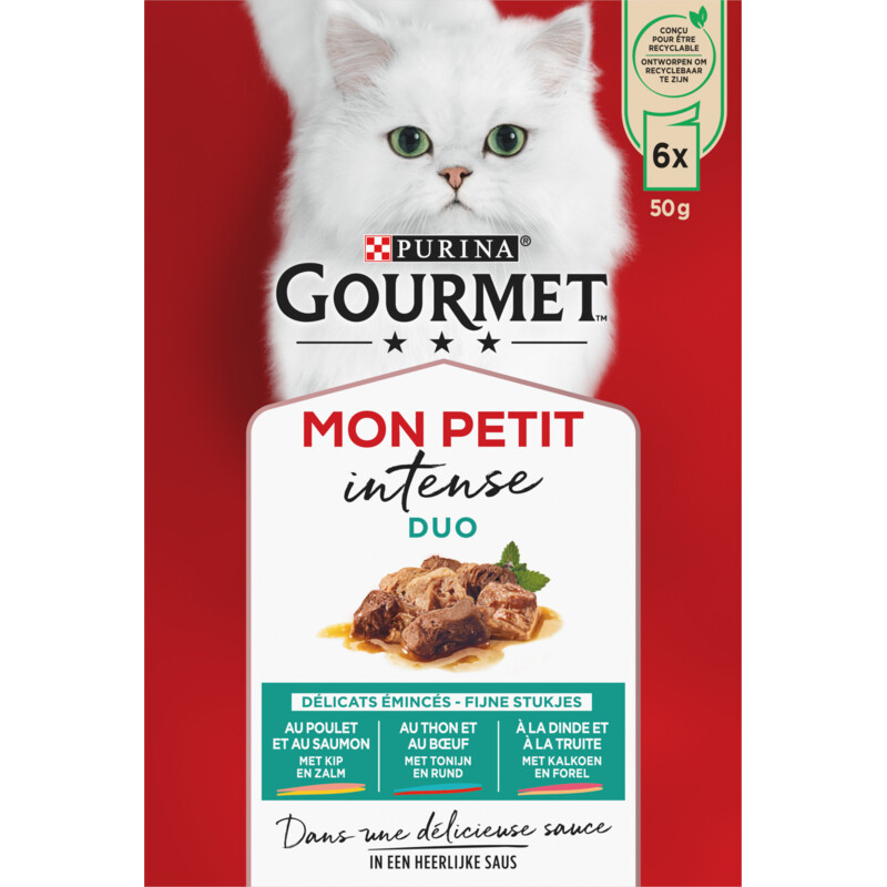 Gourmet Mon petit intense duo in saus vlees&vis