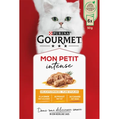 Gourmet Mon petit eend-kip-kalkoen 6 stuks