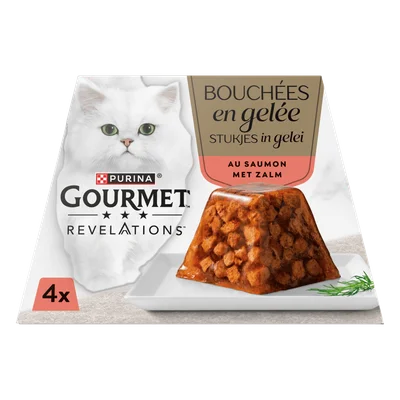 Gourmet revelations stukjes in gelei zalm Doos 228 g