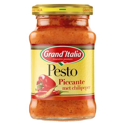 Grand'Italia Pesto Piccante met Chilipeper Pot 90 g