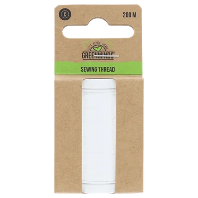 Greenminds Garen Polyester Wit 200m Kaart 5 g