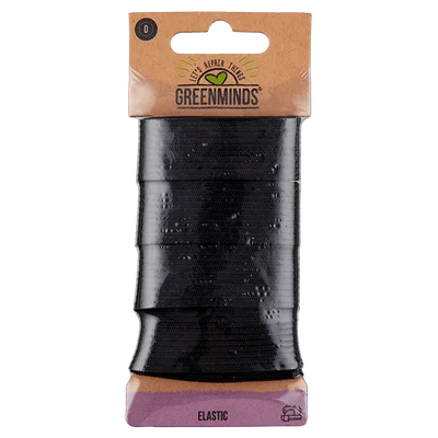Greenminds Elastiek zwart 20mm 2,4meter Kaart 1 st