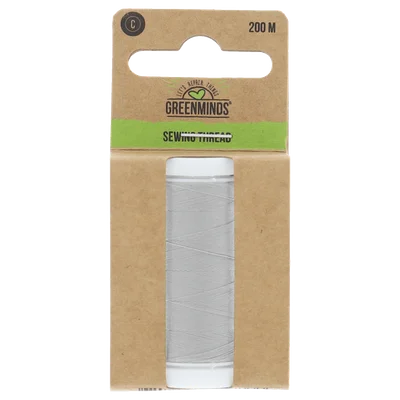 Greenminds Garen Polyester Lichtgrij 200m Wikkel 1 st