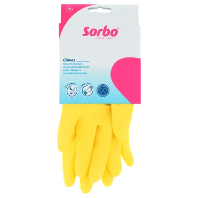 Greenminds Huishoudhandschoenen geel M Kaart 85 g