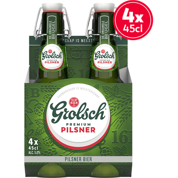 Grolsch Premium Pilsner Beugelflessen 4 x 450ml