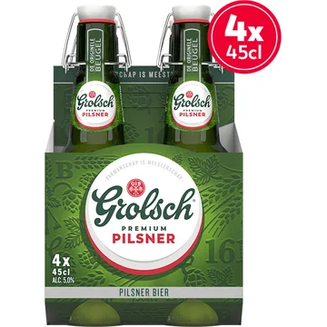 Grolsch Premium Pilsner Beugelflessen 4 x 450ml