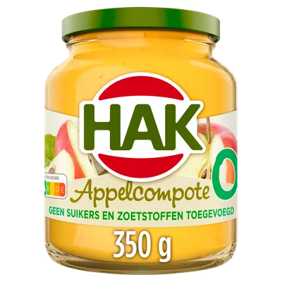 Hak Appelcompote 0% suiker toegevoegd