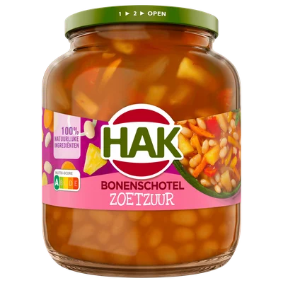 Hak Bonenschotel Zoetzuur Pot 700 g