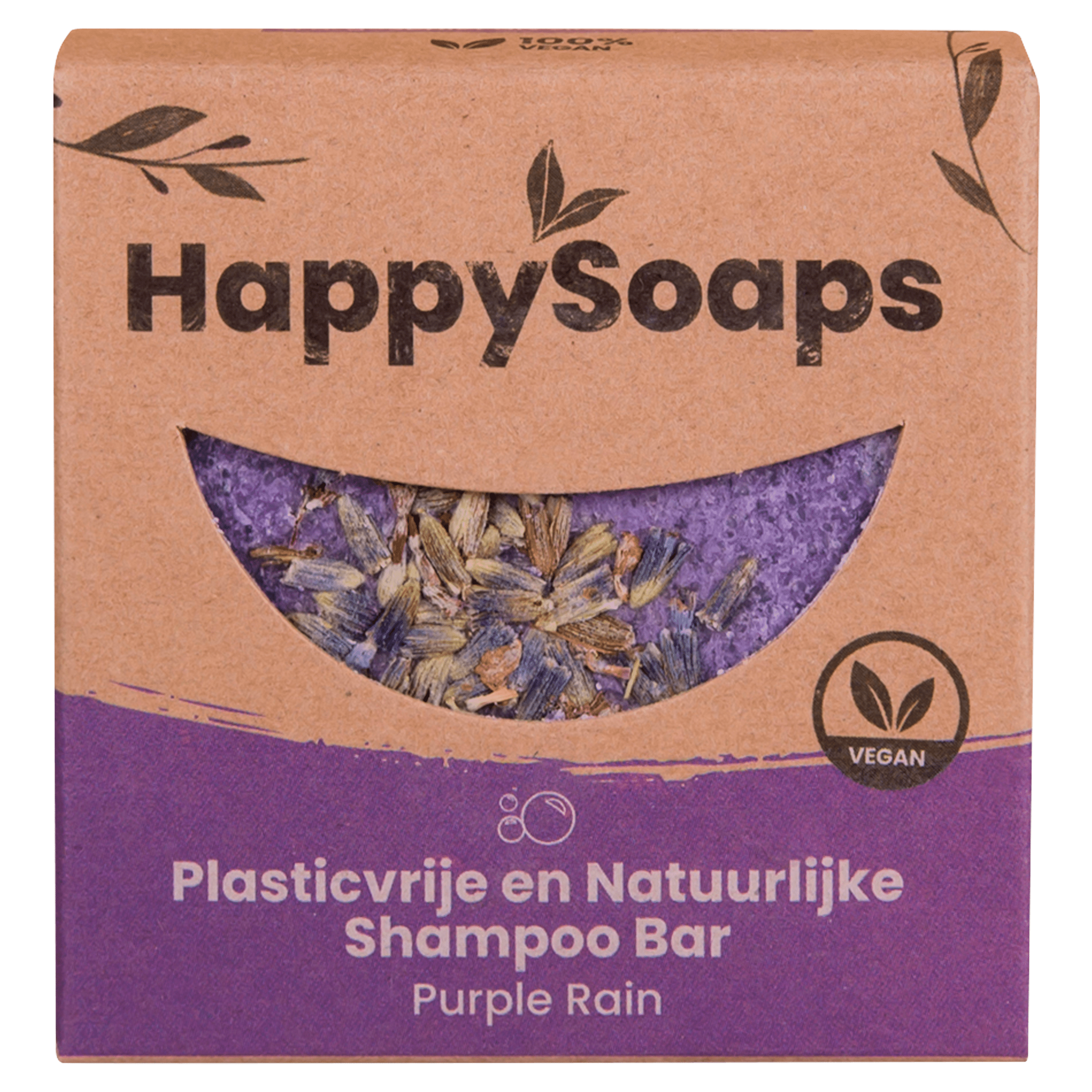 HappySoaps Purple rain shampoo bar Doos 70 g