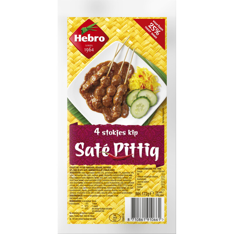 Hebro Saté ajam pittig