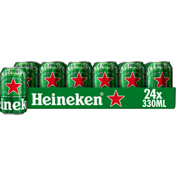Heineken Premium Pilsener Bier Blik 24 x 330ml Tray