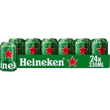 Heineken Premium Pilsener Bier Blik 24 x 330ml Tray