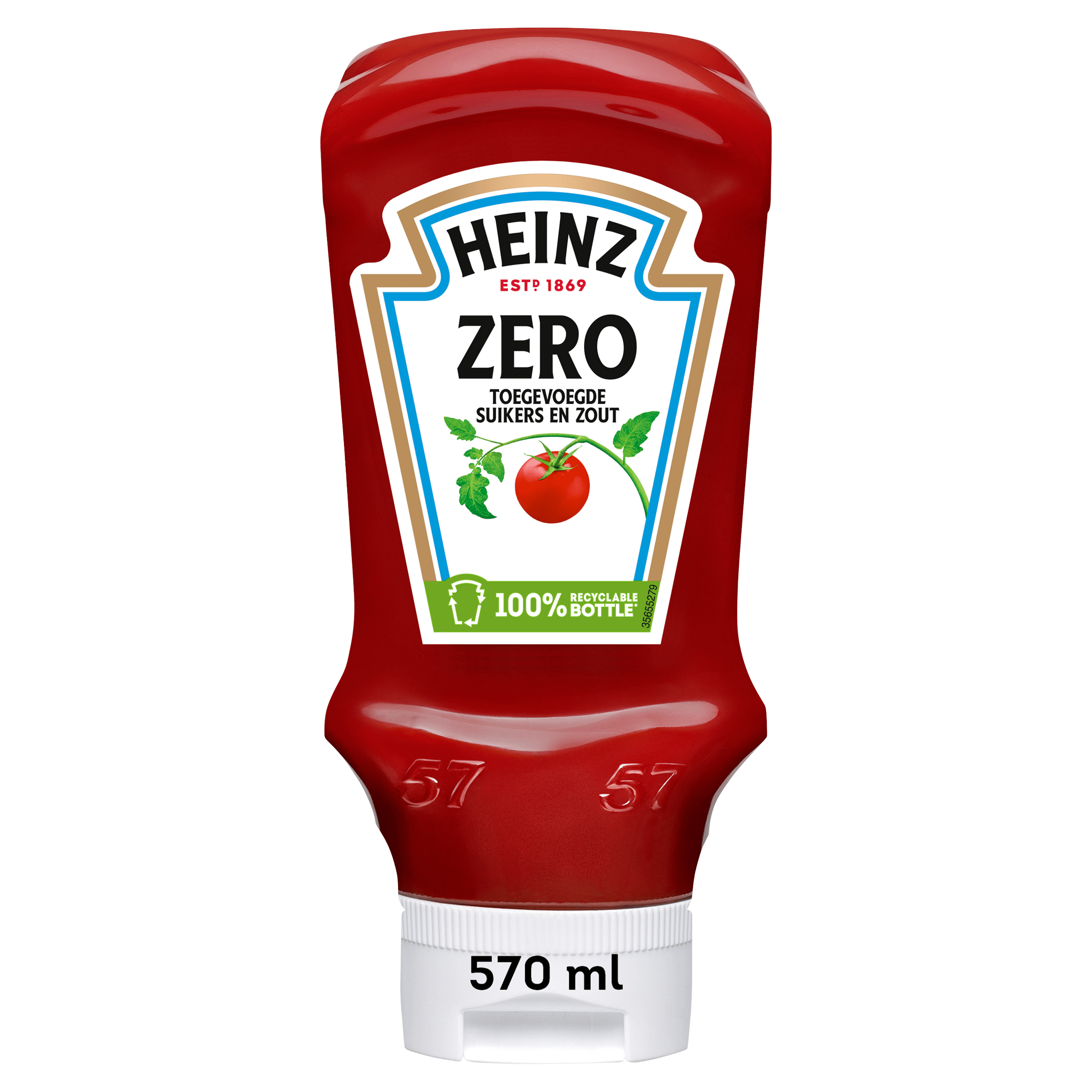 Heinz Ketchup no added sugar and salt Fles 570 ml