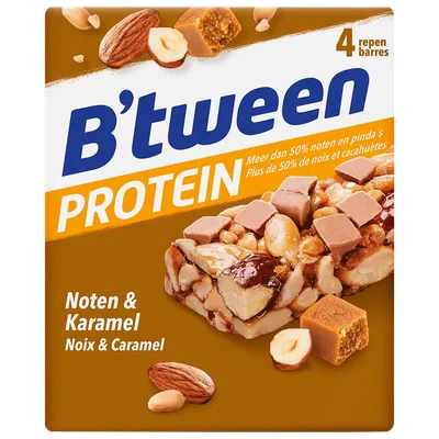 Hero Btween proteinreep noten & karamel 4 st.
