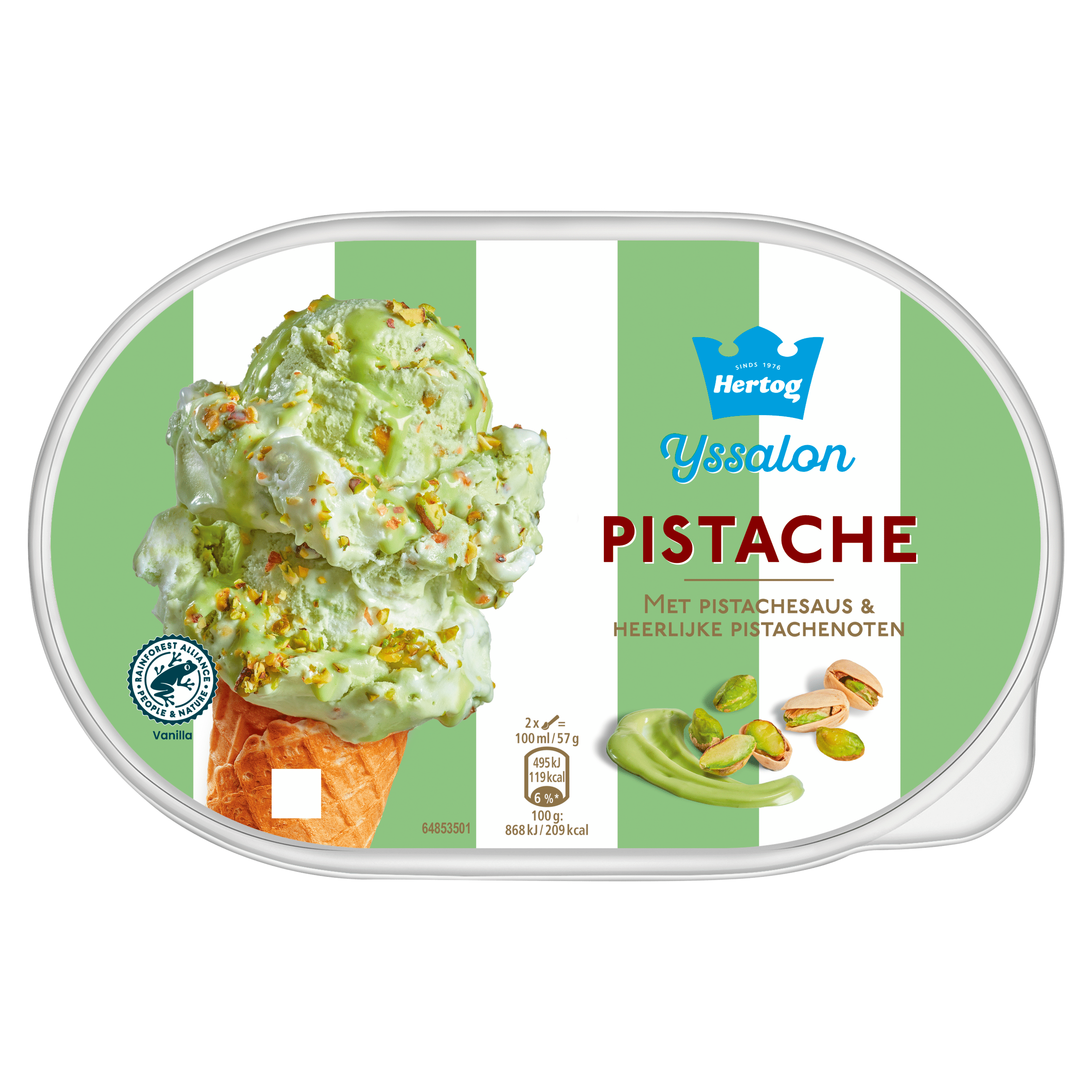 Hertog Hertog Pistache 825ml Kuipje 825 ml