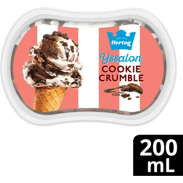 Hertog IJssalon mini cookie crumble Beker 200 ml