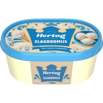 Hertog IJs IJssalon Slagroom 900ml