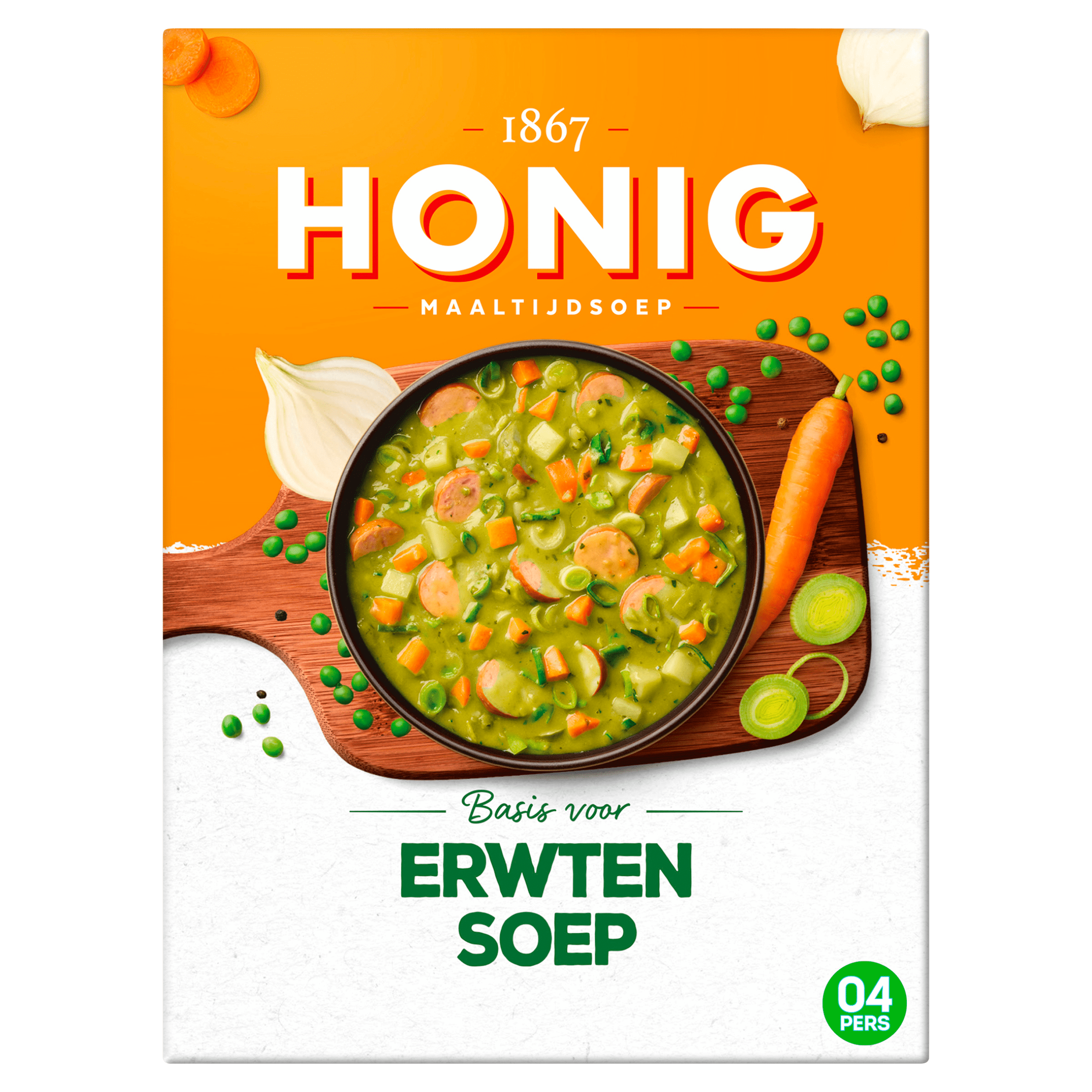Honig Maaltijdsoep erwten Doos 137 g