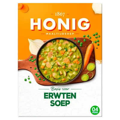 Honig Maaltijdsoep erwten Doos 137 g