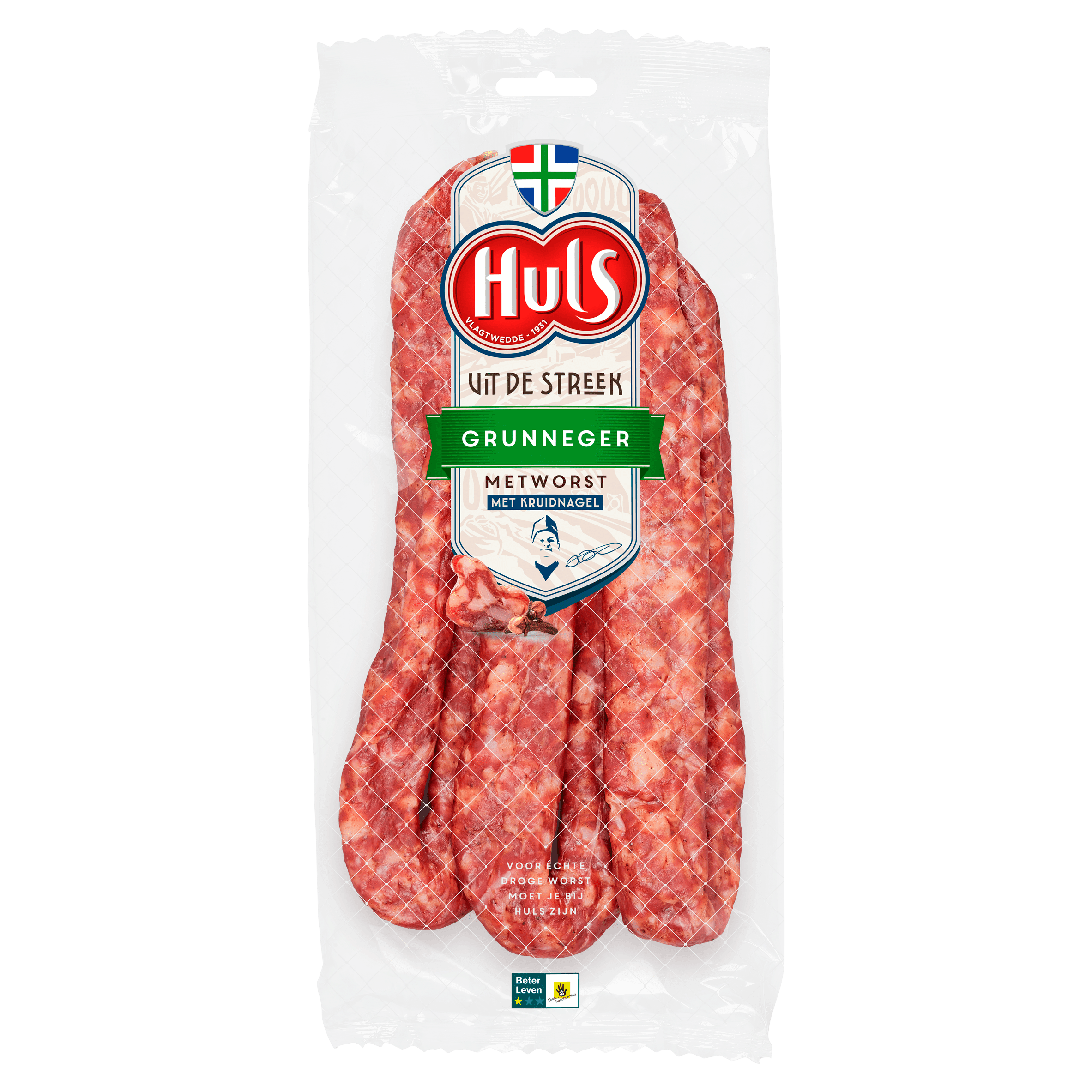 Huls Ambachtelijke Groninger metworst Tray 450 g