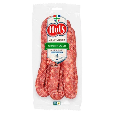 Huls Ambachtelijke Groninger metworst Tray 450 g