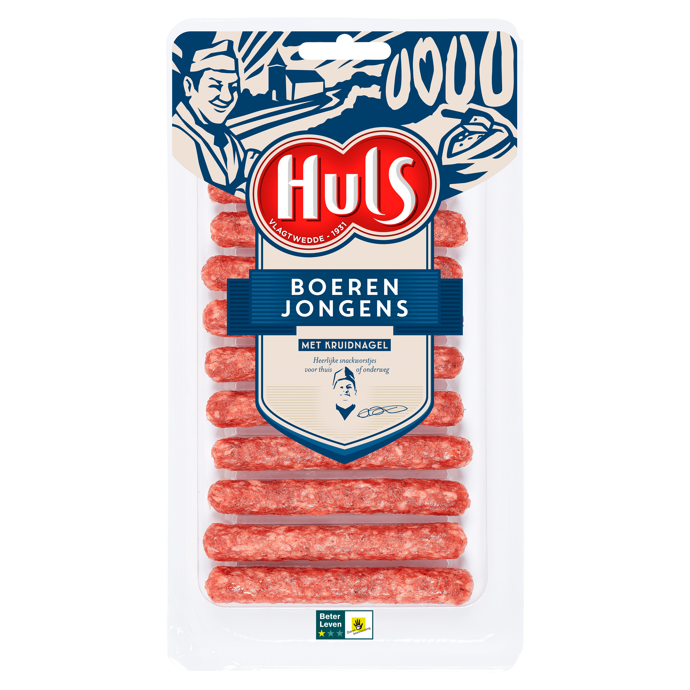 Huls Snackworstjes met kruidnagel Stuk 121 g