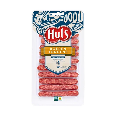 Huls Snackworstjes licht gerookt Tray 121 g