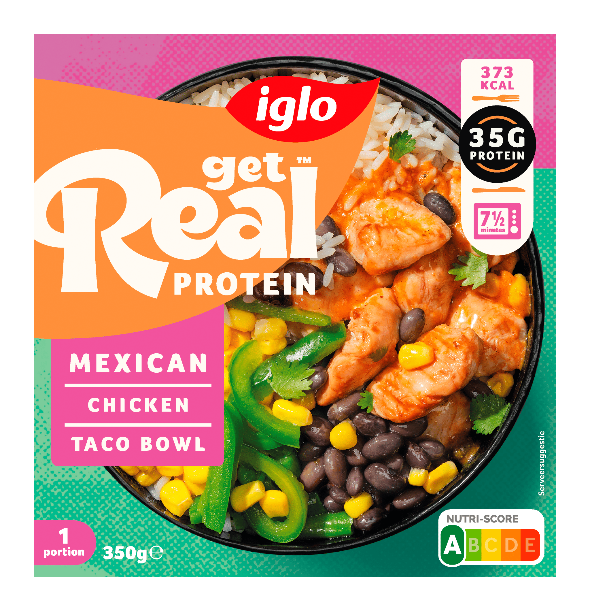 Iglo GetReal Protein Mexican Chicken Doos 350 g