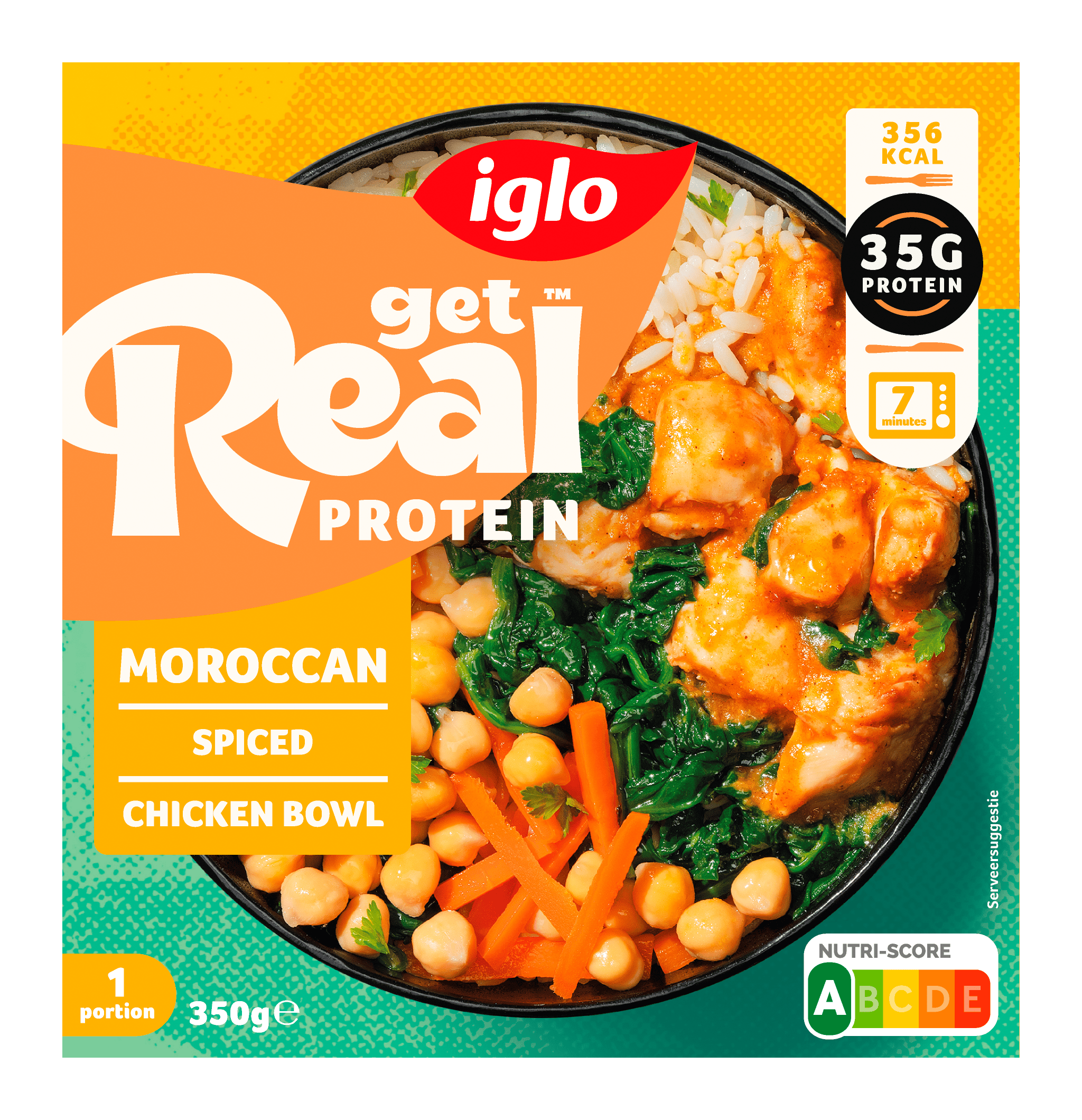 Iglo GetReal Protein Moroccan Chicken Doos 350 g