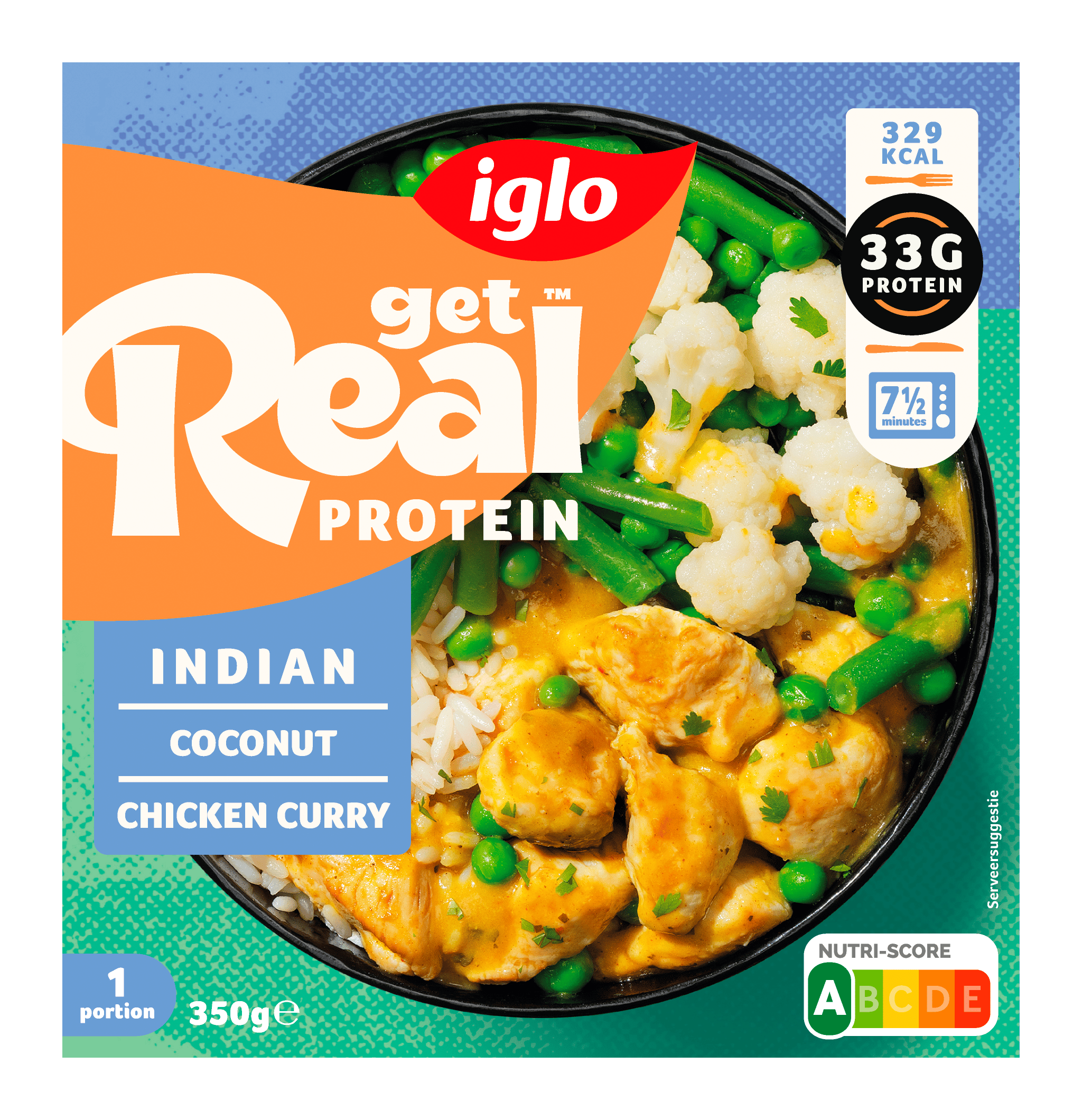 Iglo GetReal Protein Indian Curry Chicken Doos 350 g
