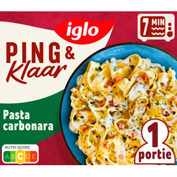 Iglo Ping en klaar pasta carbonara