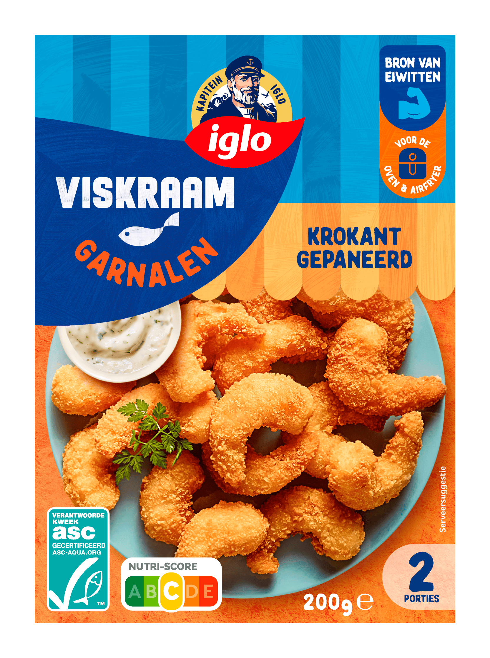 Iglo Viskraam Gebakken Garnalen Kro Doos 200 g