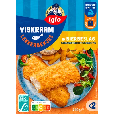 Iglo Kapiteins Klassiekers lekkerbekje bierbeslag, 2 stuks