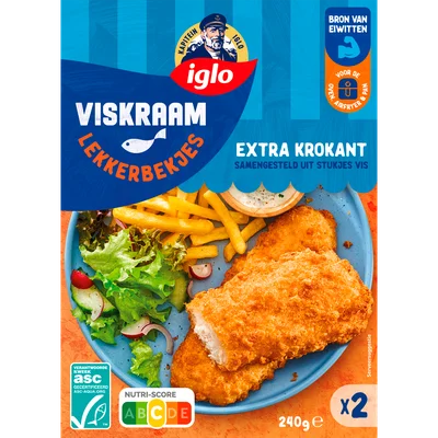 Iglo Kapiteins Klassiekers lekkerbekjes naturel, 2 stuks