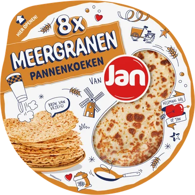 Jan Pannenkoeken meergranen 8 stuks