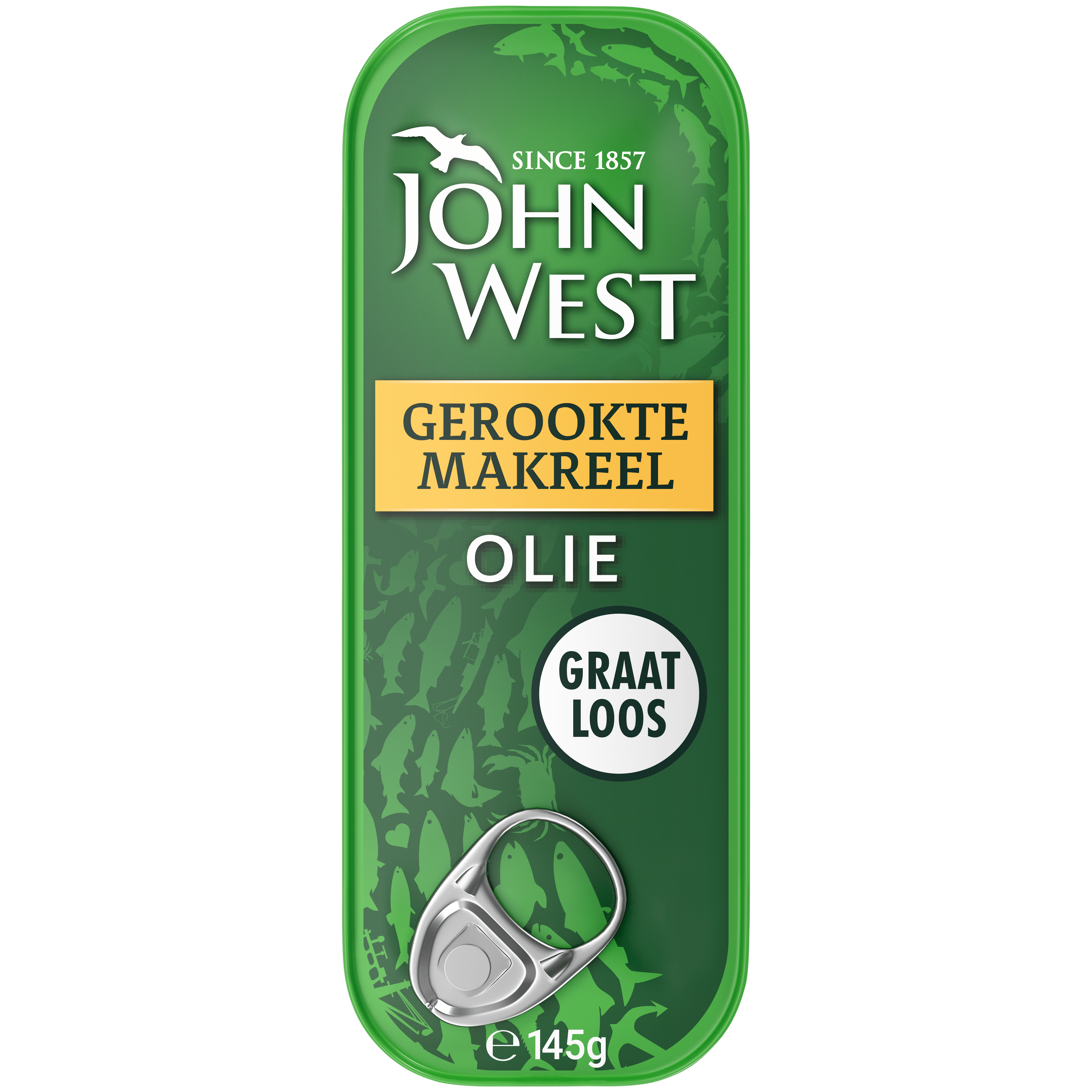 John West Makreelfilets zonnebloemolie gerookt Blik 145 g