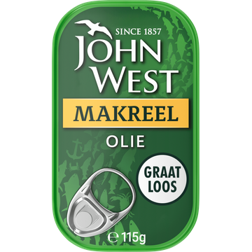 John West Makreel in water Blik 115 g