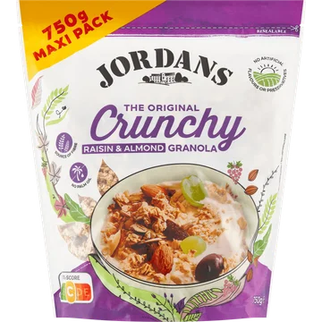 Jordans The Original Crunchy Raisin & Almond Granola Maxi Pack 750 g