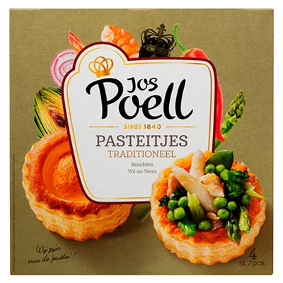 Jos Poell Pasteibakjes traditioneel Doos 4 st