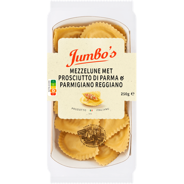 Jumbo's Verse Pasta Mezzelune met Prosciutto di Parma & Parmigiano Reggiano 250 g