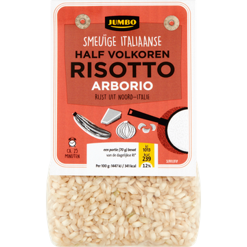 Jumbo Half Volkoren Risotto Arborio 250 g